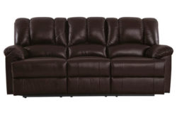 Collection Diego Large Leather/LE Recliner Sofa - Chocolate